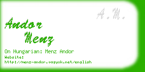 andor menz business card